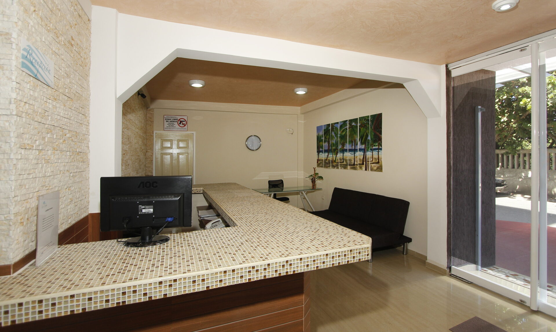 Recepción del hotel